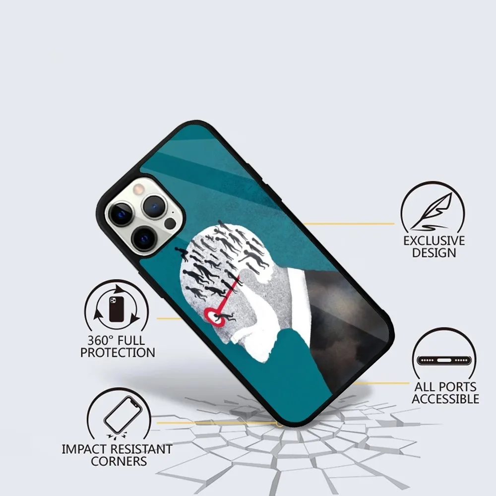 S-Sigmund psychoanalysis Freud   Phone Case For iPhone 15,14,13,12,11,Plus,Pro,Max Mini Magsafe Magnetic Wireless Charging