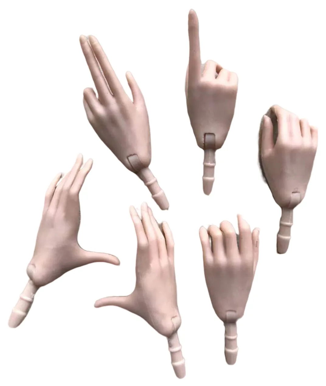 MENGF أزرق أسود أبيض بني الأيدي 1/6 دمية بديلة أجزاء الأيدي اكسسوارات الديكورات الدمية الملونة