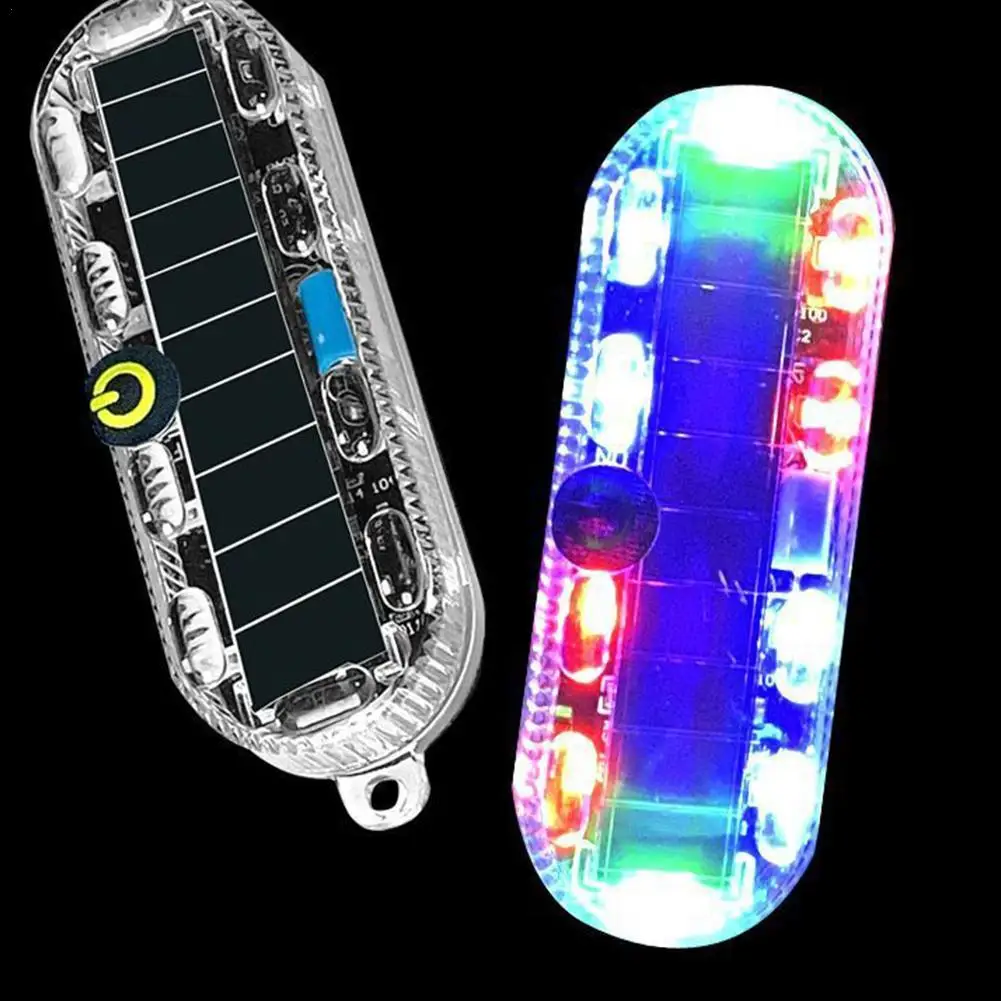 

Automobile Electric Vehicle Solar Waterproof Flashing Light Small Warning Light Motorcycle Anti Rear End Light LED Wiring Free