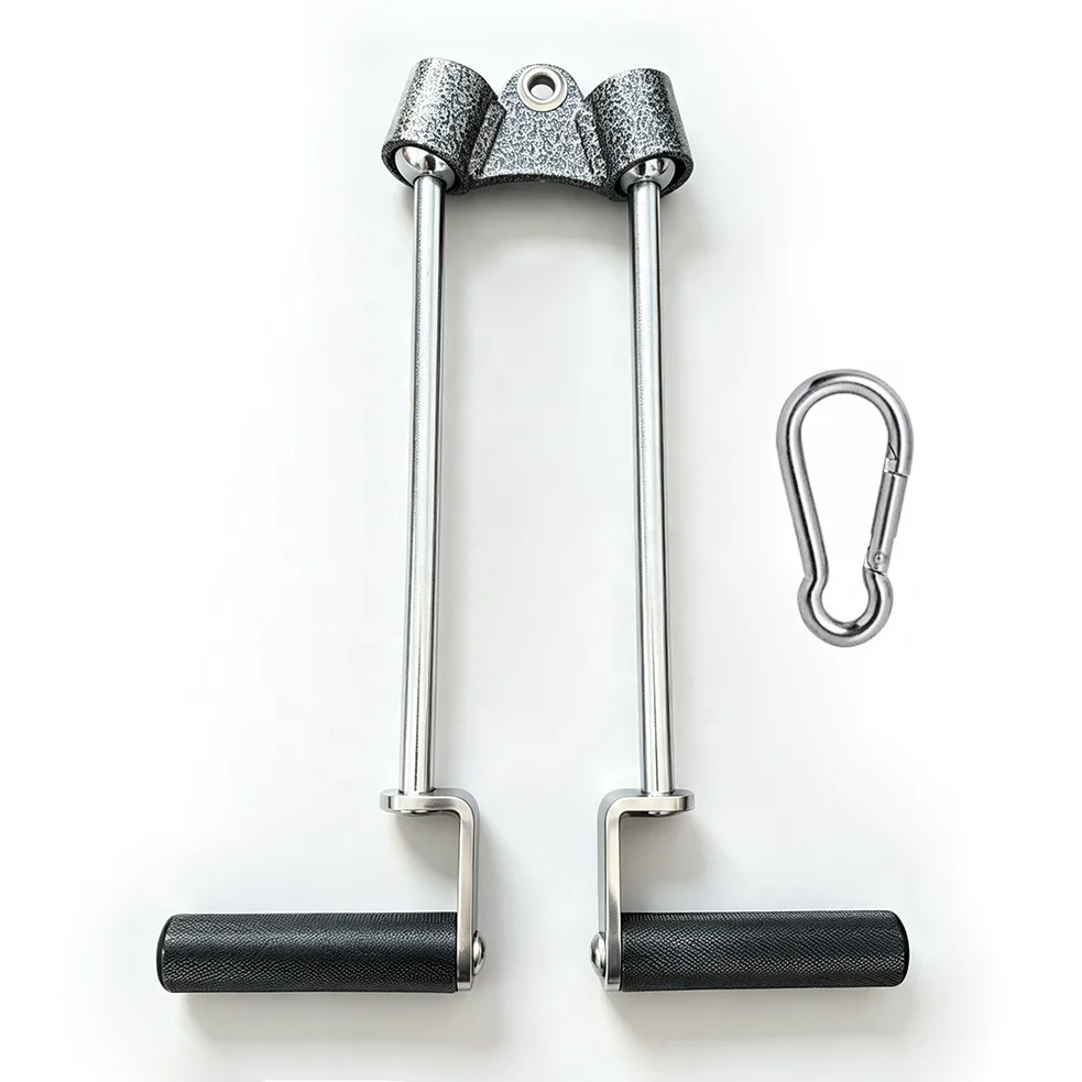 Commercial 360° Freely Rotated Pulldown Grip Handle Double Grips Aluminum Alloy Handles for Home Exercise Weightlifting