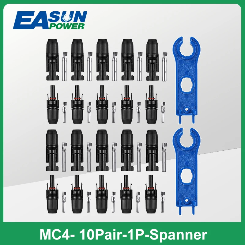 EASUN POWER 10Pairs X Connector Male Female Solar Connector Solar Panel Branch Series Connect For Solar Power System