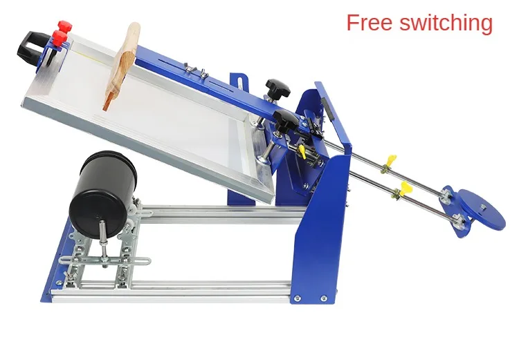 DL-qm-001 Manual Silk Screen Printing Manual Cylindrical Screen Printing Machine Paper PP PET Ceramic Cups Mug Bottle