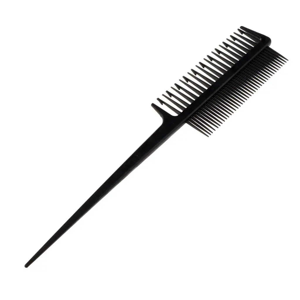 Hair Weave Comb Double Sided Sectioning Highlighting Comb Hair Dye Coloring Brush for Salon Balayage Foiling