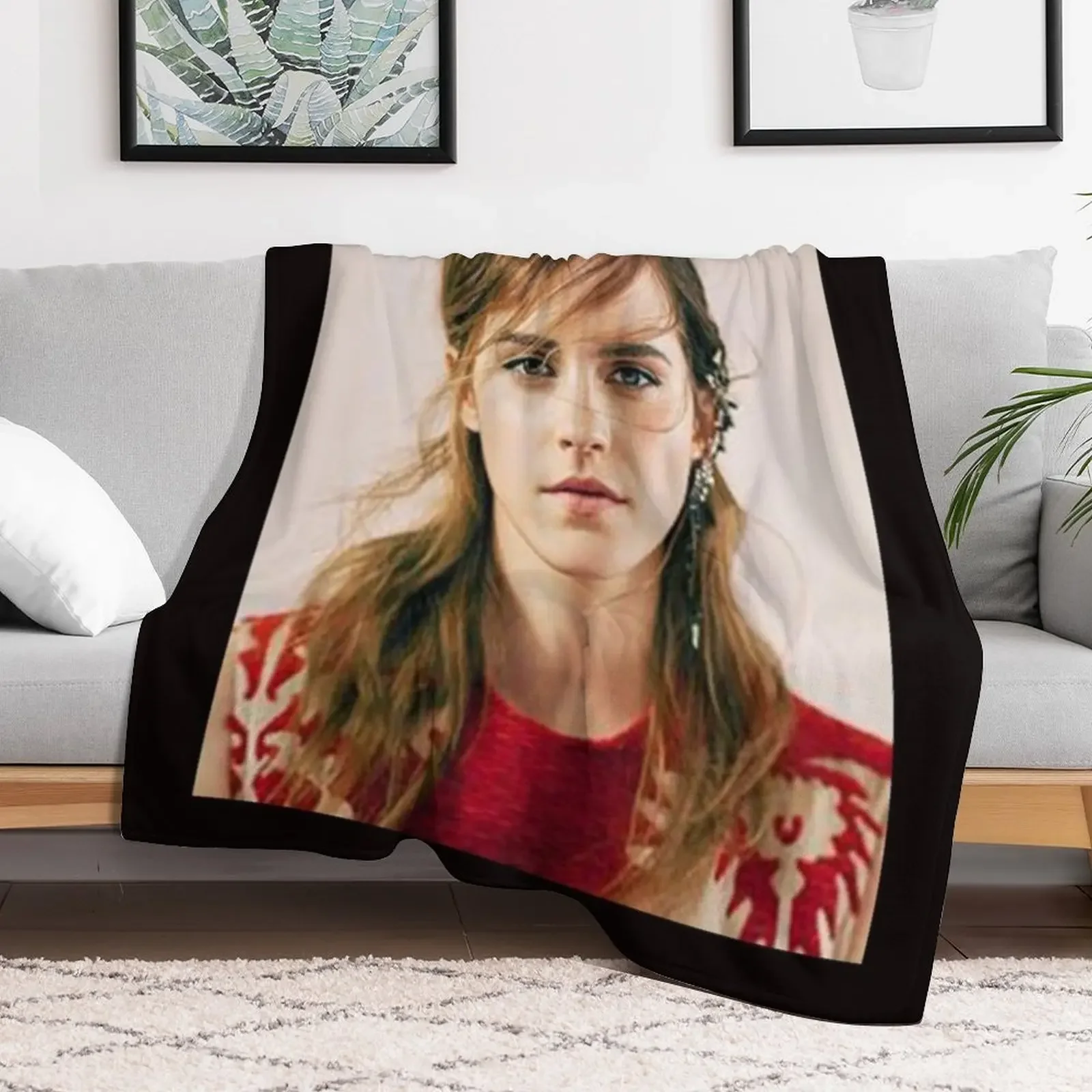 الألبوم - بطانية رمي إيما واتسون لتزيين عيد الميلاد، بطانيات عصرية للسرير أشعث متحركة