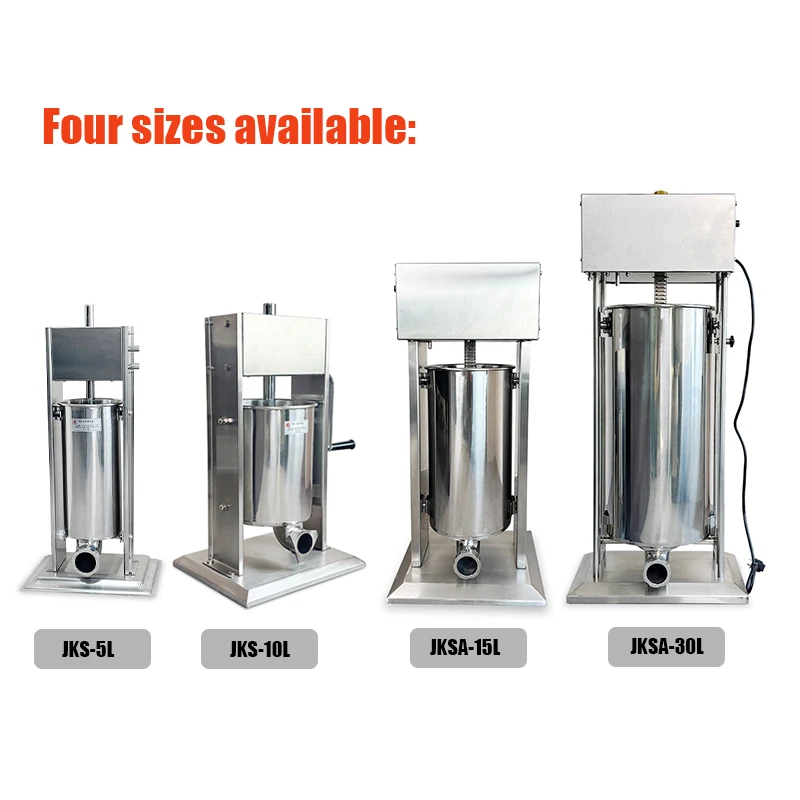 Food utensils Factory Direct Jinkun 30L Electric Stainless Steel Vacuum Sausage Filling Machine 220V Single/Three Phase Four-Tub