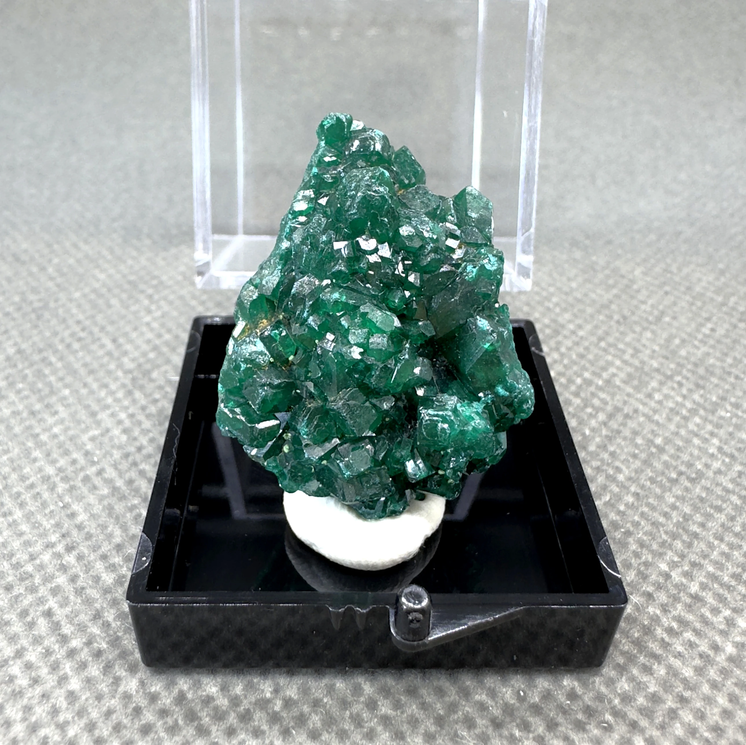 Natural Congo green Dioptase Mineral specimen + box size 3.4 cm + healing quartz crystals and stones rock gemstone