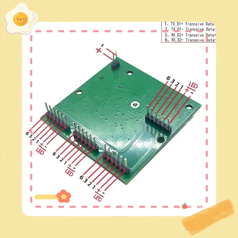 LED Mini PBCswitch module LED  4Ports Network Switches Pcb Board 10/100M indutrial switch module Expand 5-12V PD 12v LED