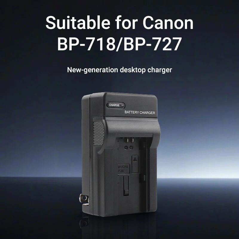 High-Quality Single Charger for Canon BP-727 BP-718 - Over-Charge Protection for HF Series