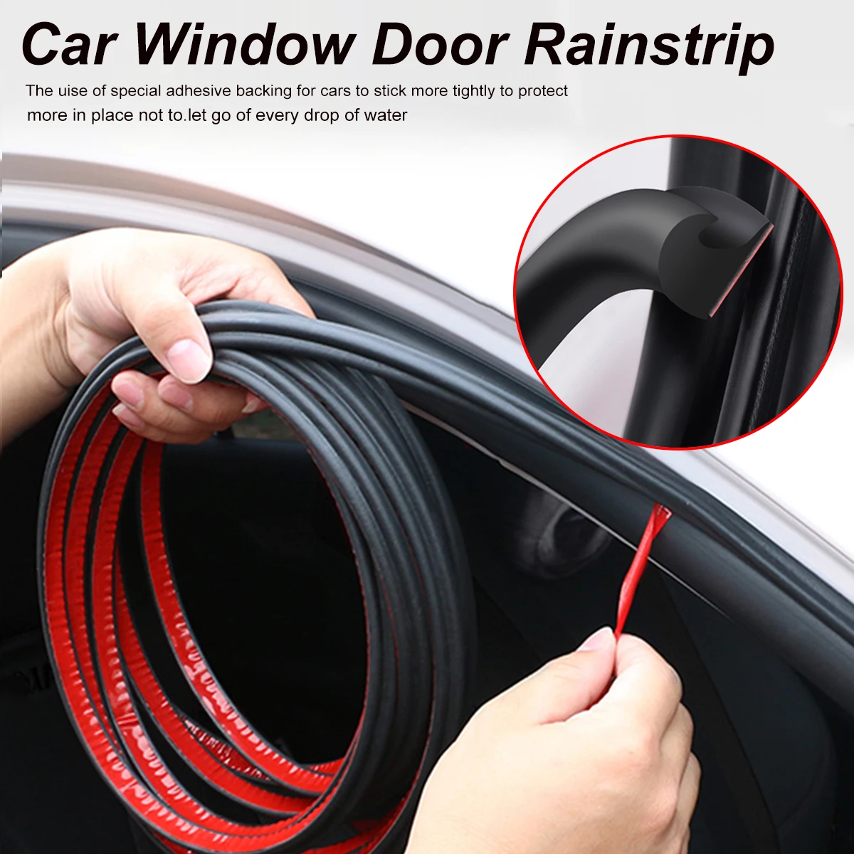 

6 Meters Universal Car Window Door Rainstrip Waterproof Protector Windshield Sealing For Car Door Seal Strip Noise Soundproof-ZW