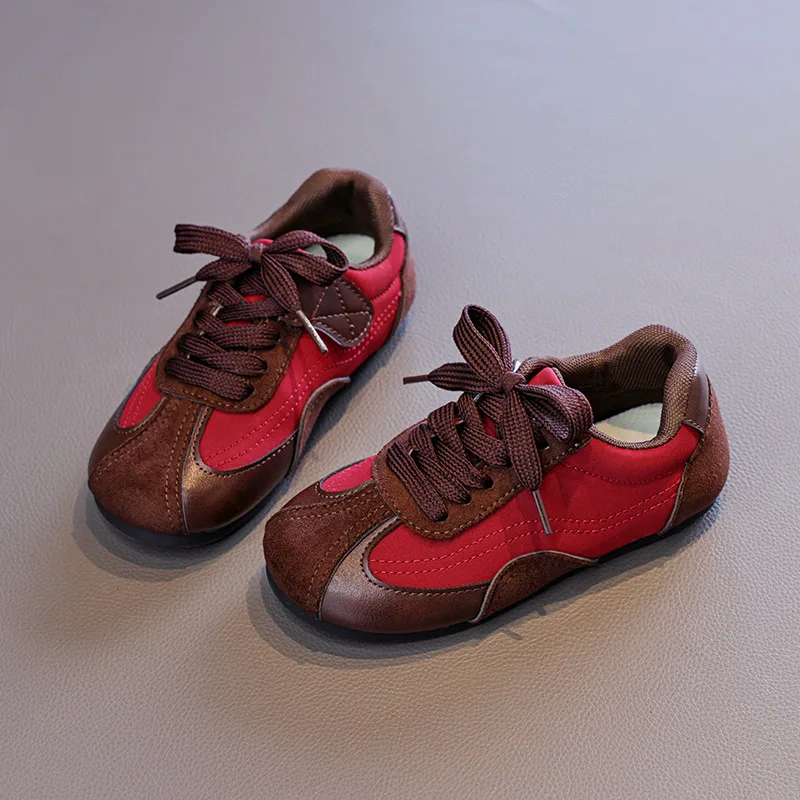 Children Casual Sneakers 2026 Autumn Retro Fashion Non-slip Boys Girls Casual Flat Shoes Comfortable Outdoor Running Shoes