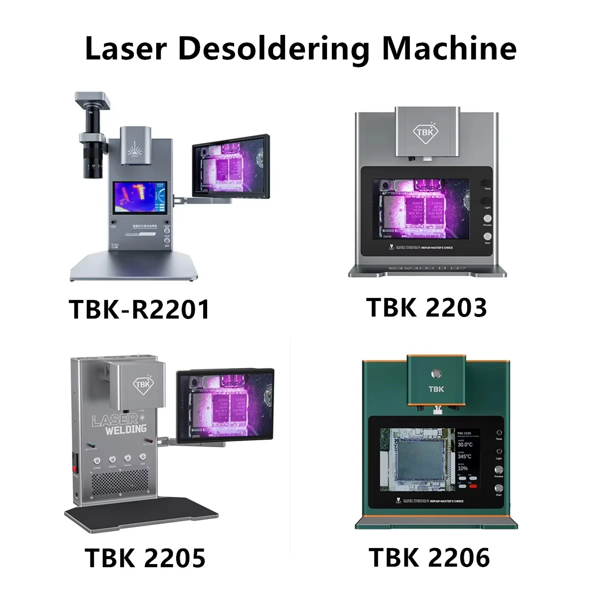 Thermal Imaging Soldering Station Laser BGA Rework Tool For Mobile Phone PCB Repair Device TBK R-2201 2203 2205 2206