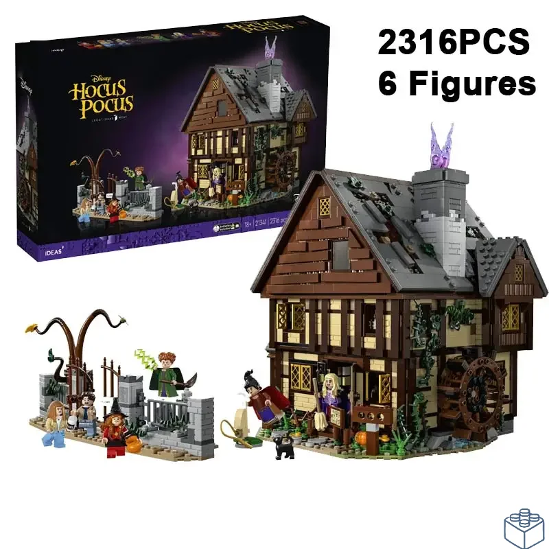 2025 NEW 2316PCS Ideas Hocus Pocus The Sanderson Sisters' Cottage 21341 Building Blocks 6 Figures Assemble Bricks Toy Gifts