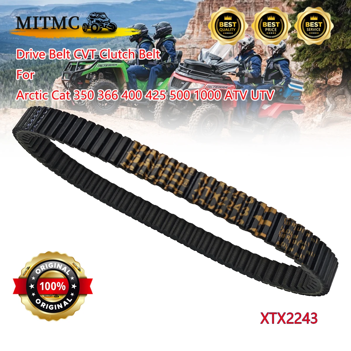

Оригинальный приводной ремень Dayco *, ремень сцепления CVT для Arctic Cat 350 366 400 425 500 1000 ATV UTV XTX2243