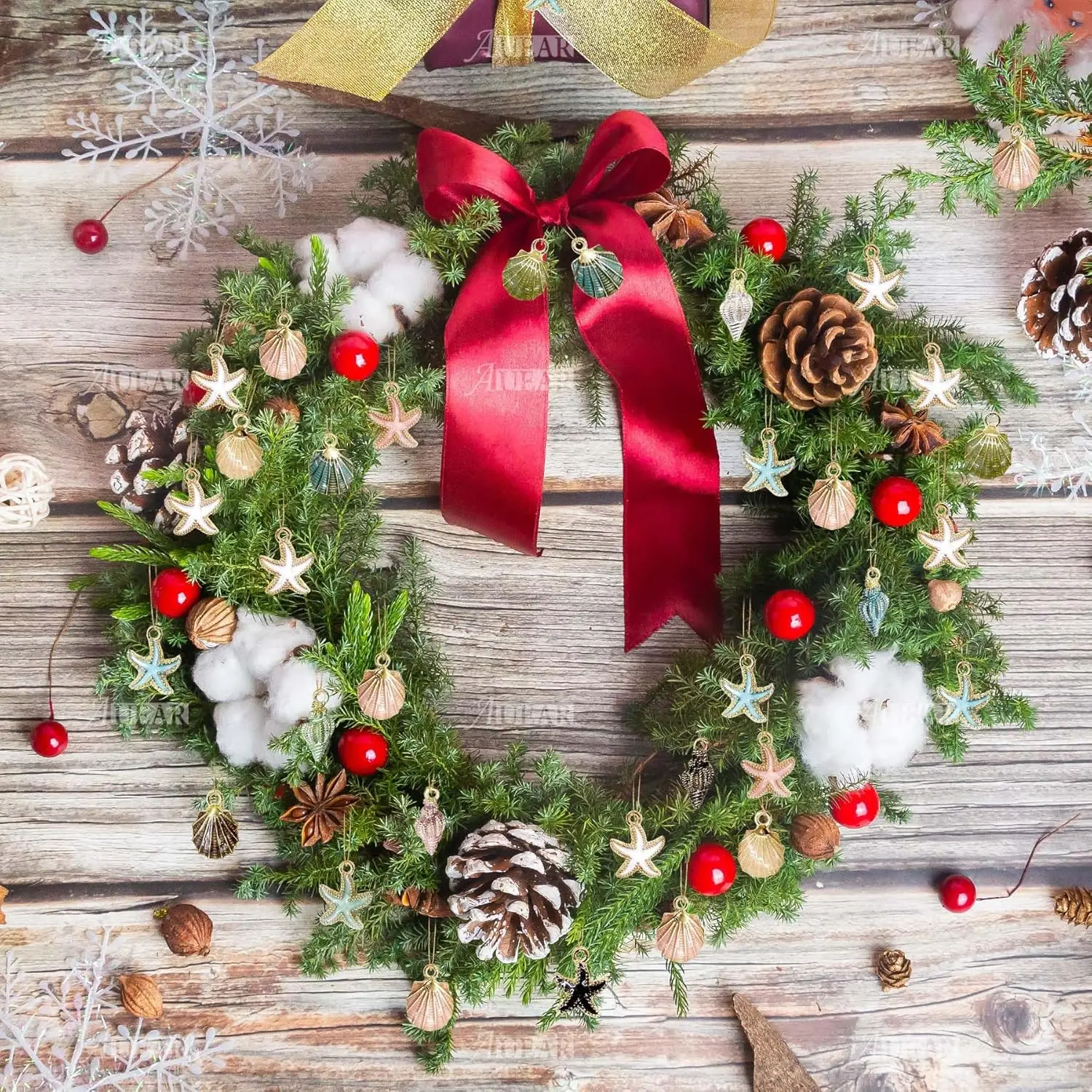 60 حزمة من المعلقات المعلقات المينا على شكل نجم البحر المحيط لصنع المجوهرات بنفسك (نمط المحيط 1)