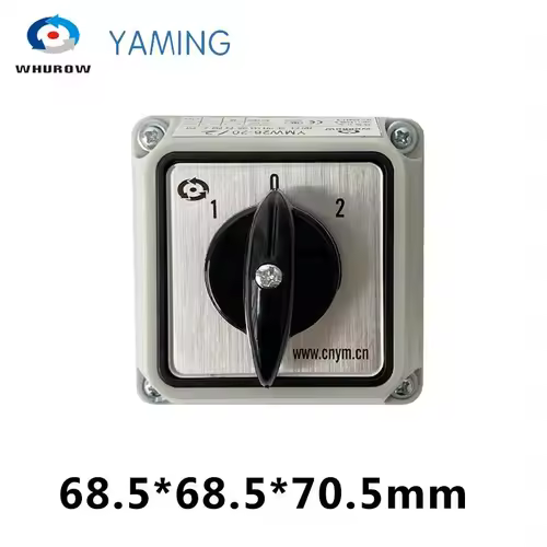 Yaming Electric LW26 YMW26-20/2M With Waterproof Enclosure IP65 Changeover Rotary Cam Main Switch 20A 2 Poles - Image 2