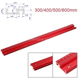 45 Type T-Track T-Slot 300/400/500/600mm Aluminium Alloy Miter Track With Scale Backer Sliding Brackets T-Slot