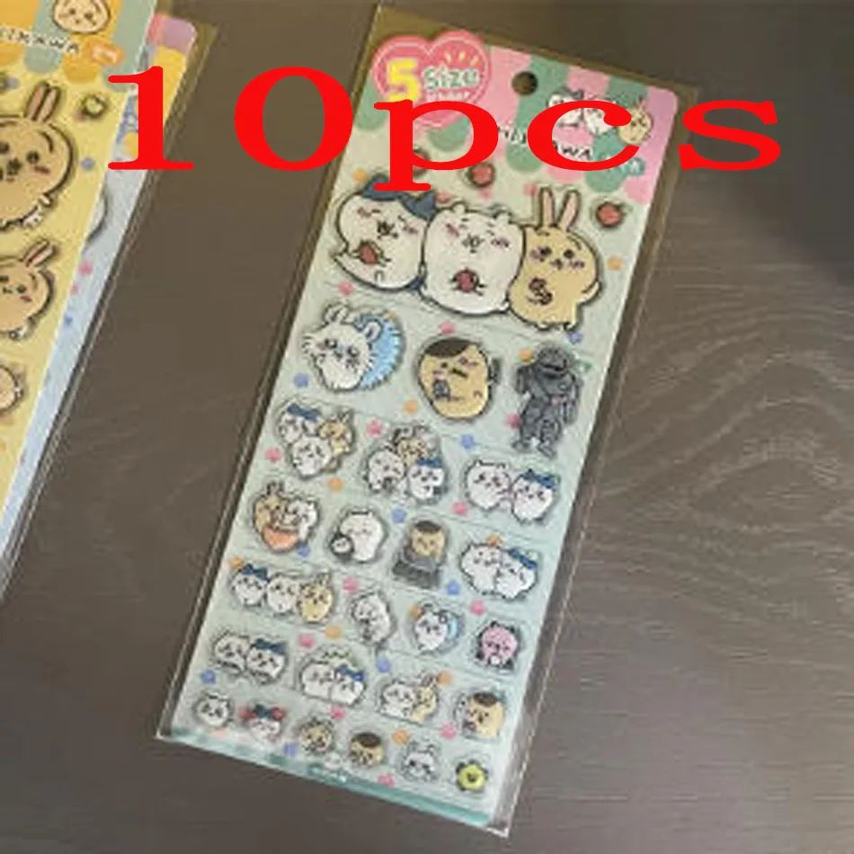 2026*치이카와 스티커 세트 - 3D 하치와레 우사기 드롭 글루 데칼 DIY 노트북/휴대폰 장식용, 귀여운 애니메이션 장식 선물