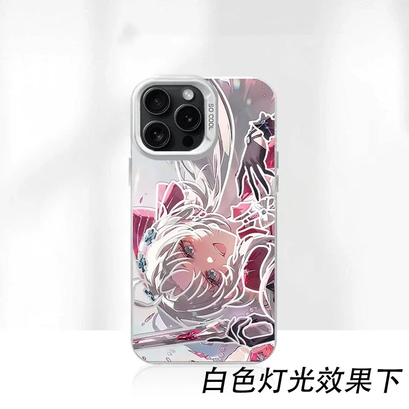 Bonito menina carlotta montelli caso de telefone para iphone 16 15 14 13 12 11 17 pro max plus ar mini ondas wuthering capa à prova de choque