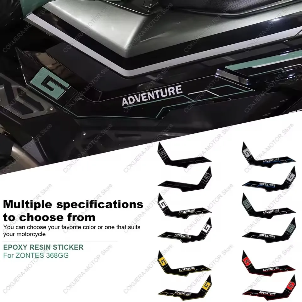 

for ZONTES 368G 368G Motorcycle Accessories Side Protection Stickers 3D Epoxy Resin Protection Stickers