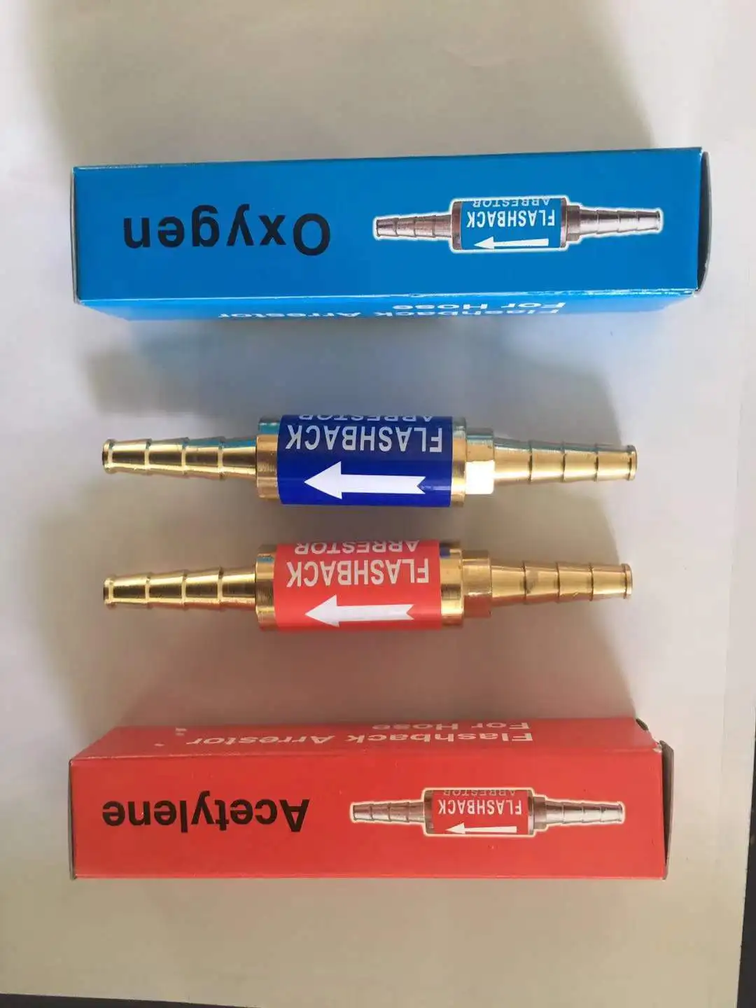 

Oxygen Propane Acetylene Flashback Arrestor Check Safety Valve Fit 6mm 8mm 10mm Cutting Torch Hose Flame Buster