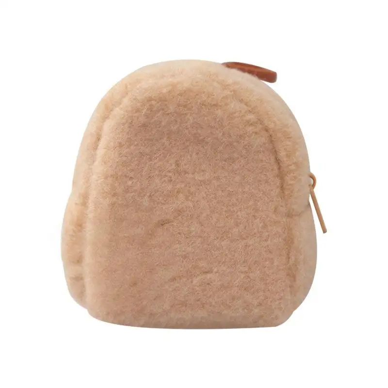 Bolsa de almacenamiento con forma de mochila, Mini monedero de felpa, llavero portátil, colgante de cambio de llave, 1 Uds.