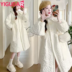 Winter new Maternity Coats korean fashion Pregnancy photoshoot Coat Long Thick Warm Loose Pregnant Woman clothing Outerwear