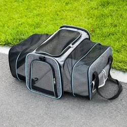 Pet Bag 1PC Cats and Dogs Chest Breathable Folding Portable Trolley Double Shoulder Handheld Crossbody Outdoor Bag Pet Products