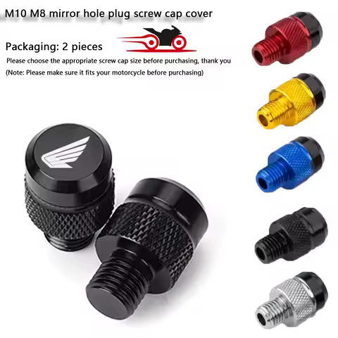 For HONDA CB1000 CB 750 1000 HORNET CB750 Hornet SP Motorcycle Accessories M8 M10 Mirror Hole Plug Cap CB650R CBR 600RR 1000RR