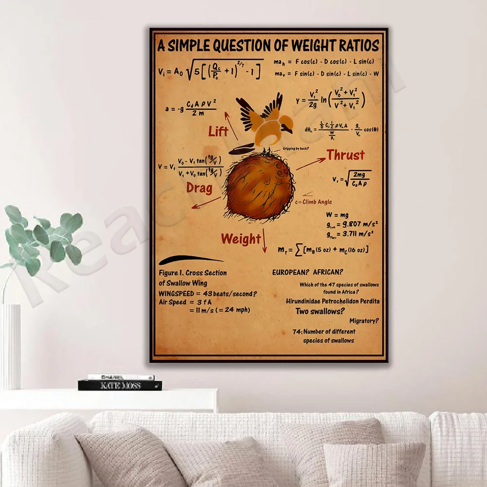 A Simple Weight Problem Poster, Teacher Gift Science Poster, Mad Scientist Education Poster Science Art, Scientist Gift