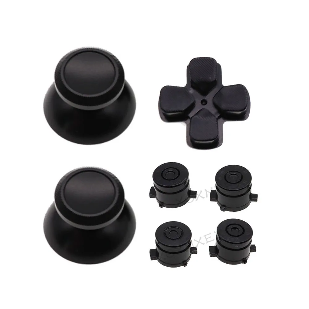 Metal Dpad ABXY Buttons for PS4 Xbox One Controller Custom Replacement Aluminum Analog Stick Joystick for PS4 Game Accessories