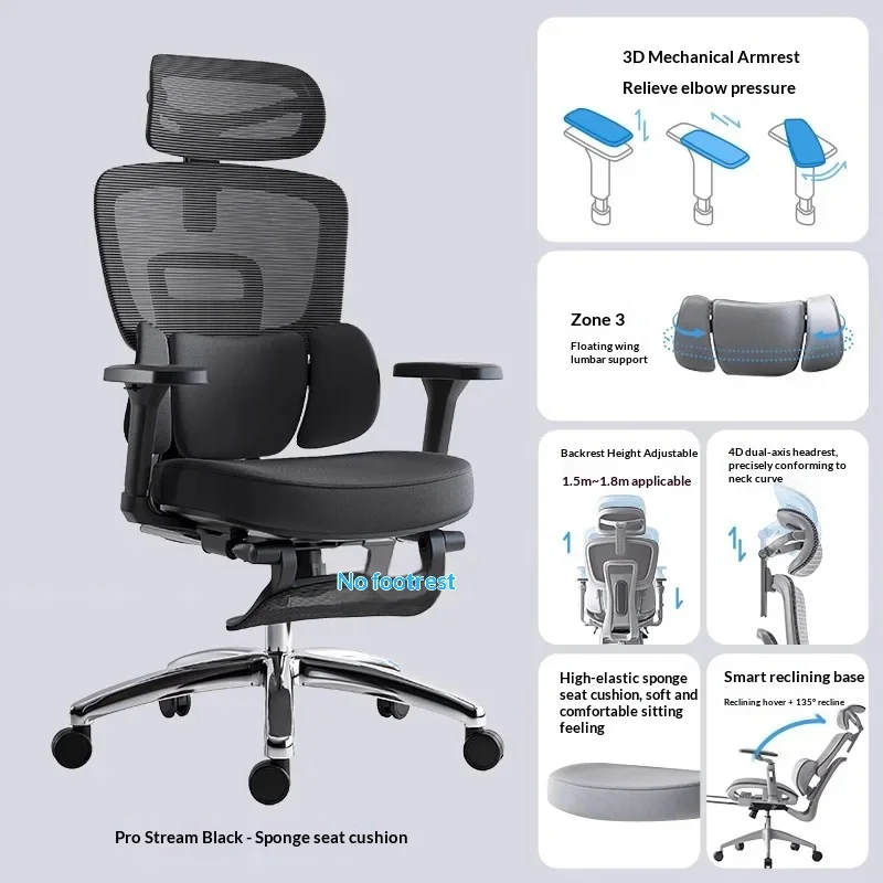 Sedia in rete Sedia da scrivania ergonomica da ufficio con supporto lombare Girevole rotolante Home Office Sala computer Sedia Da Scrivania Mobili