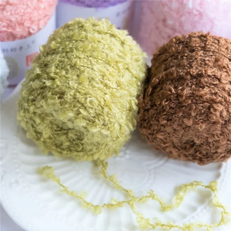 Loop Thread Hand Woven Yarn Plush Thread Doll Hair Thread Characteristic Wool Fluffy Headset Chunky Yarn