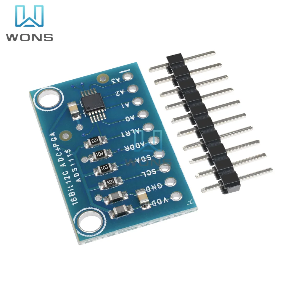 DC2-5.5V ADS1115 Module Subminiature 16 Bit 4-Channel Chip ADX111A  ADC Module Development Board Voltage Regulator Module