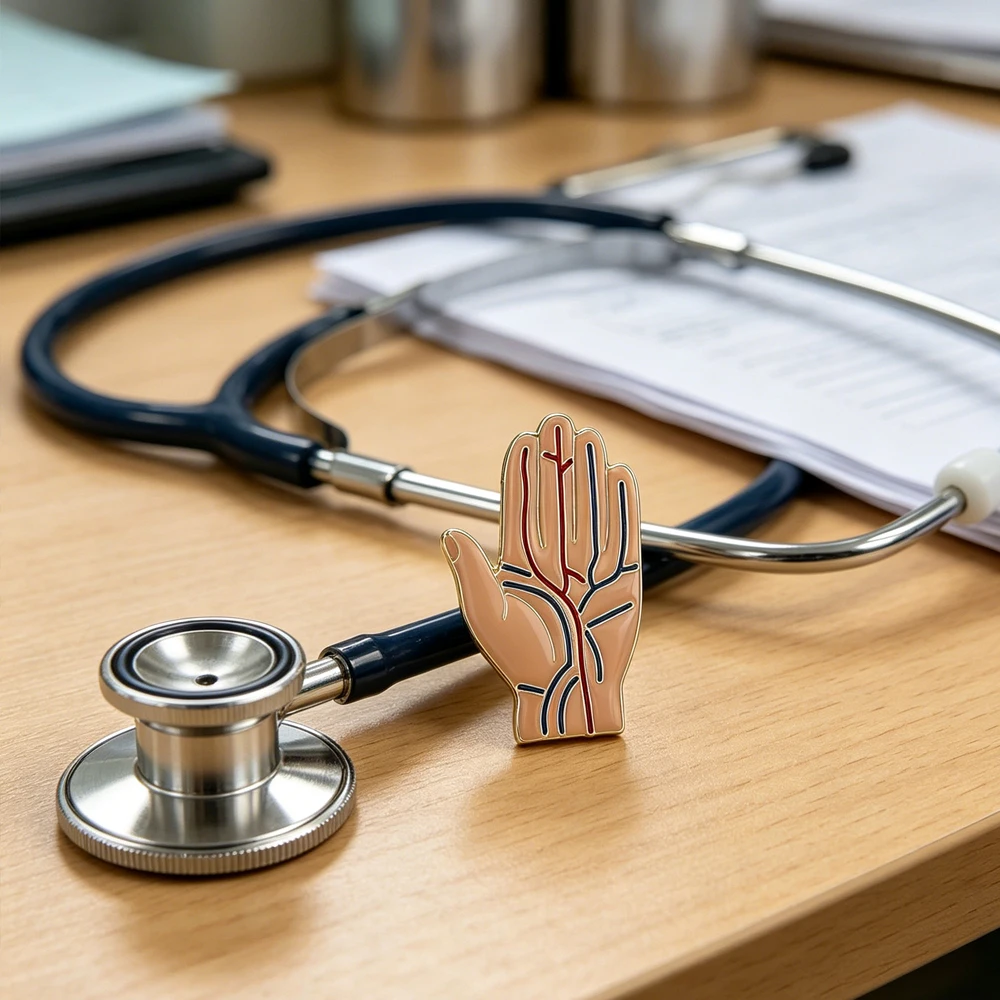 Medical Palm Artery Enamel Brooch Colorful Hand Artery Anatomy Pin Exclusive Gift For Doctors Nurses And Medical Students
