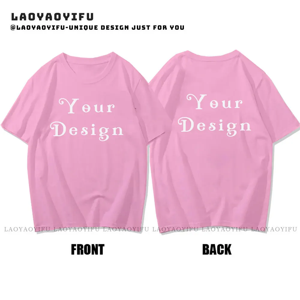 2024 Custom Logo Personalized Tshirt Summer Cotton Comfort Student Casual Customed Printed Text DIY TOPS Fashion T-shirt