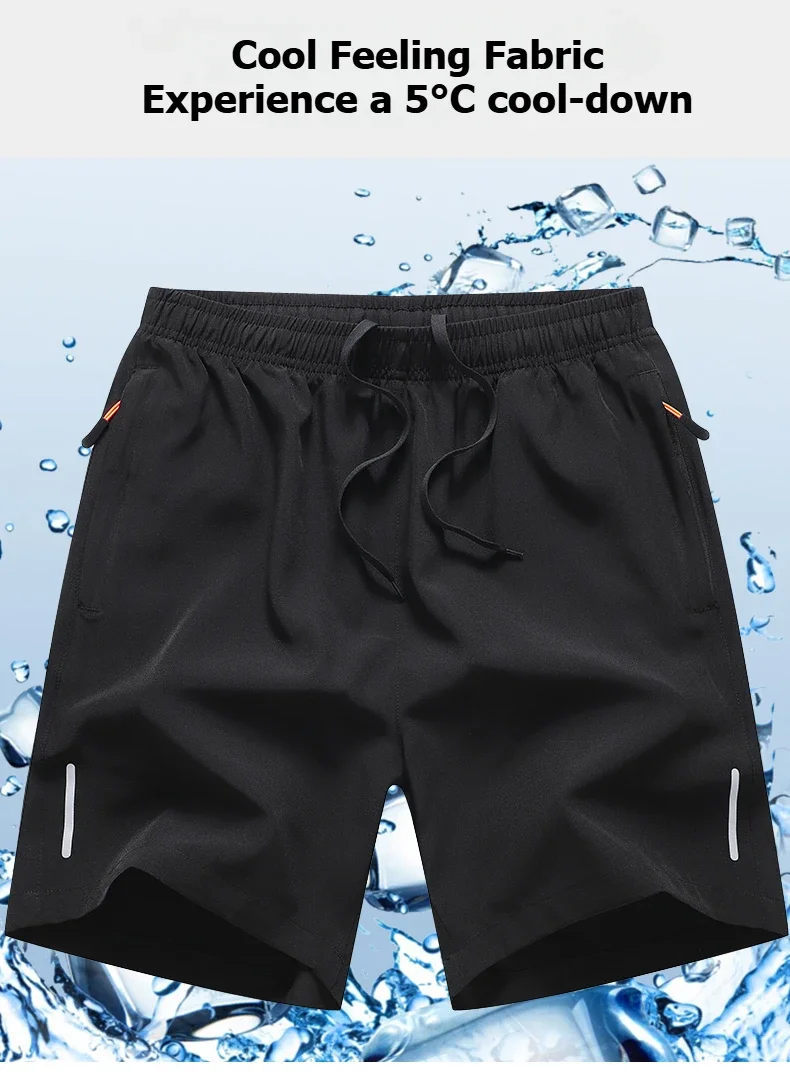 Männer Sport Shorts Sommer Neue Leichte Atmungsaktive Zipper Tasche Training Runing Workout Kurze Hosen Männliche Haut-freundliche Shorts – Detail 2