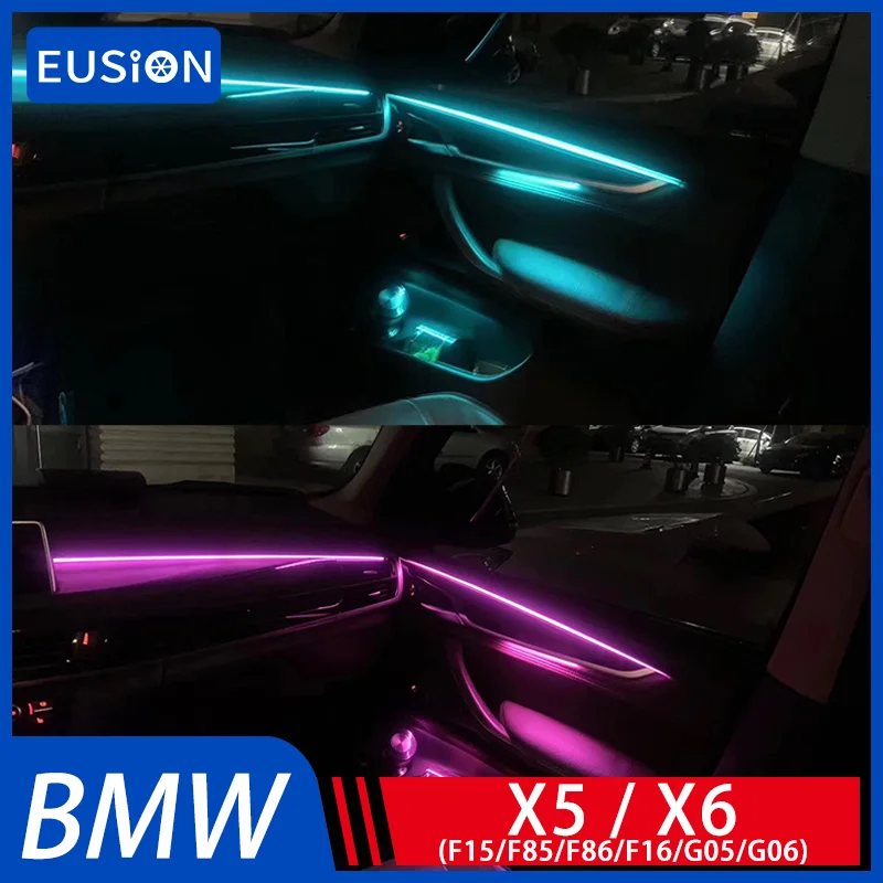 

For BMW X5/X6 8/9/11 Colors Car Decorative Auto Ambient Light Led Strip For F15/F85/F86/F16/G05/G06 Tuning Car Accessories