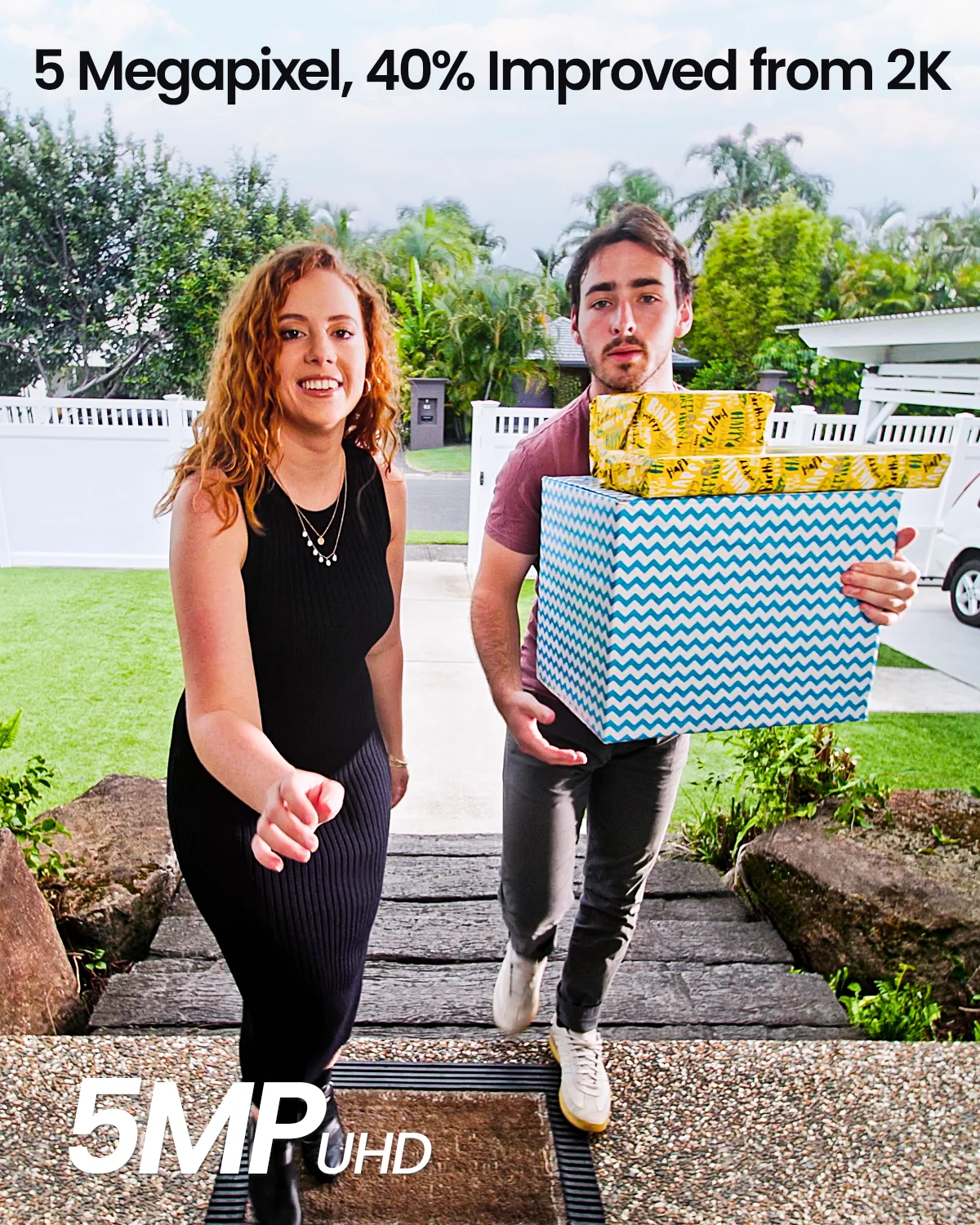 AOSU 5MP Ultra HD WiFi Video Doorbell Outdoor Camera PIR Motion Detection 2-Way Audio IP66 Wireless Door Bell Support Alex