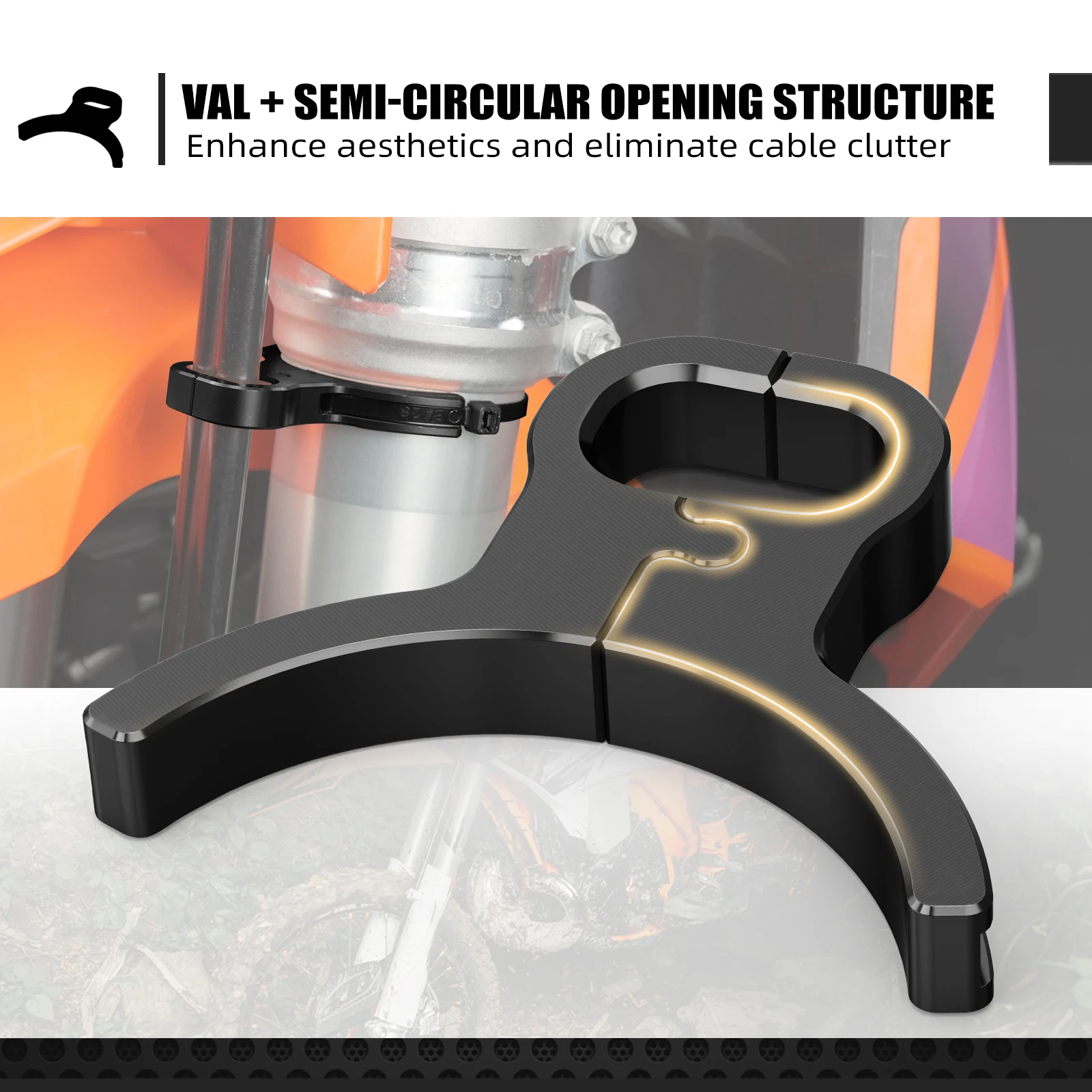 NICECNC Für KTM EXC 300 2004-2026 Vordere Bremsschlauchführung Klemmhalter Für KTM EXCF 350 SXF450 Husqvarna TE300 GasGas EC300 – Detail 4