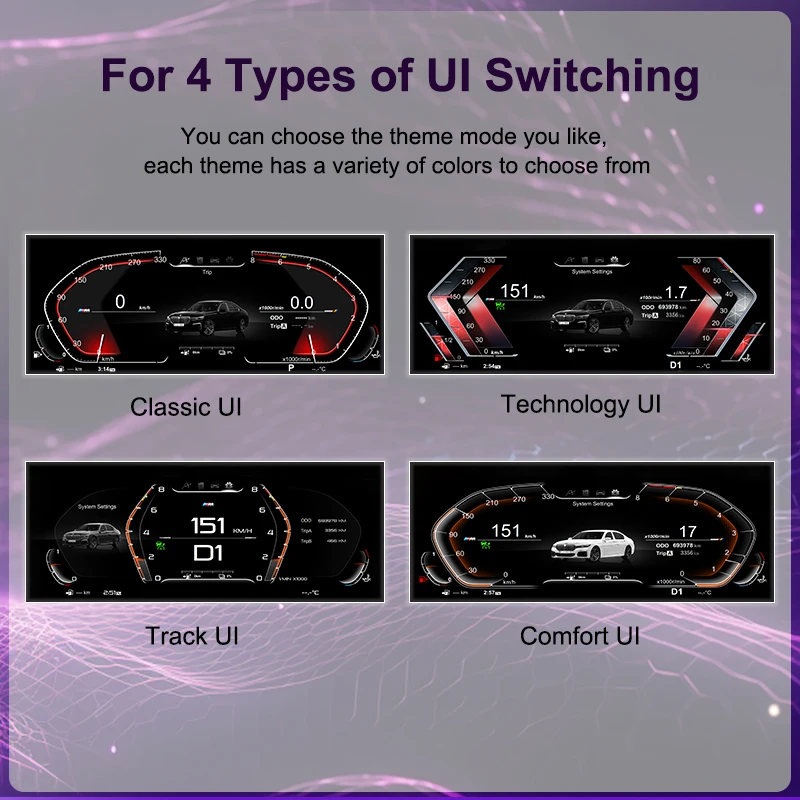 AUTOTOP 12,3" 1920*720 Linux Auto-LCD-Dashboard für BMW 3er Serie E90 E91 E92 2005-2012 – Detail 5