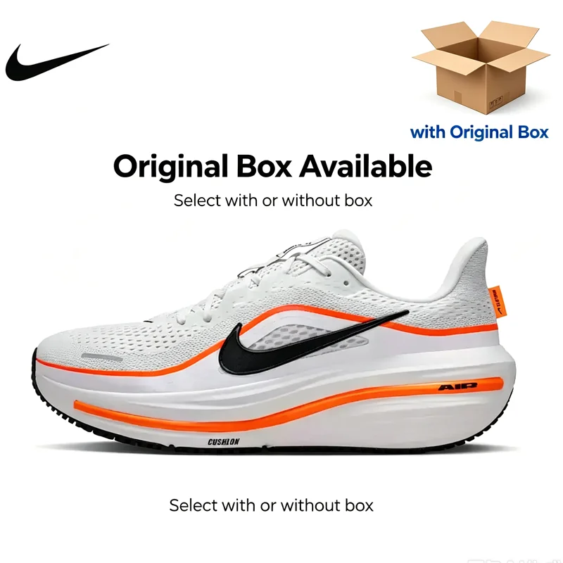 Nike HV9272‑107 Men White Orange Running Shoes Cushlon Nike Air Cushion Athletic Sneakers