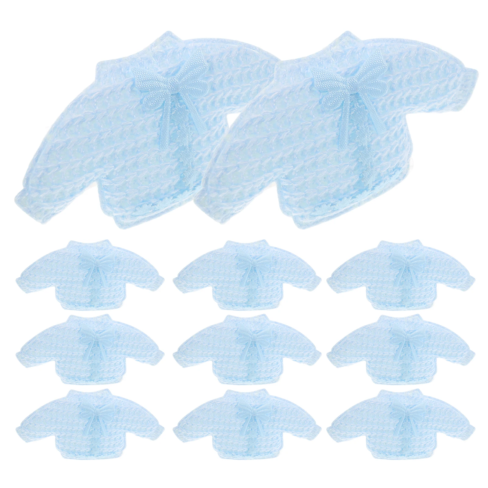 

12 Pcs Baby Shower Decorations Mini Clothes Party Supplies Blue Girl Reveal Confetti Scrapbook Stickers Table Backdrop