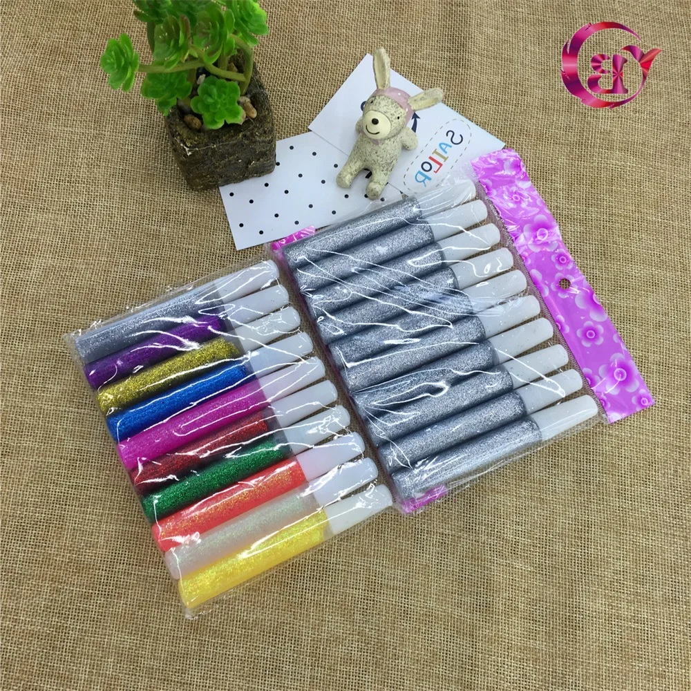 Farbige Glitzer Pulver Kleber Kind Kunst machen Papier Handwerk Malerei füllen Pigment Super Kleber Sticks Stift Mädchen Nagel Gel Party Geschenk