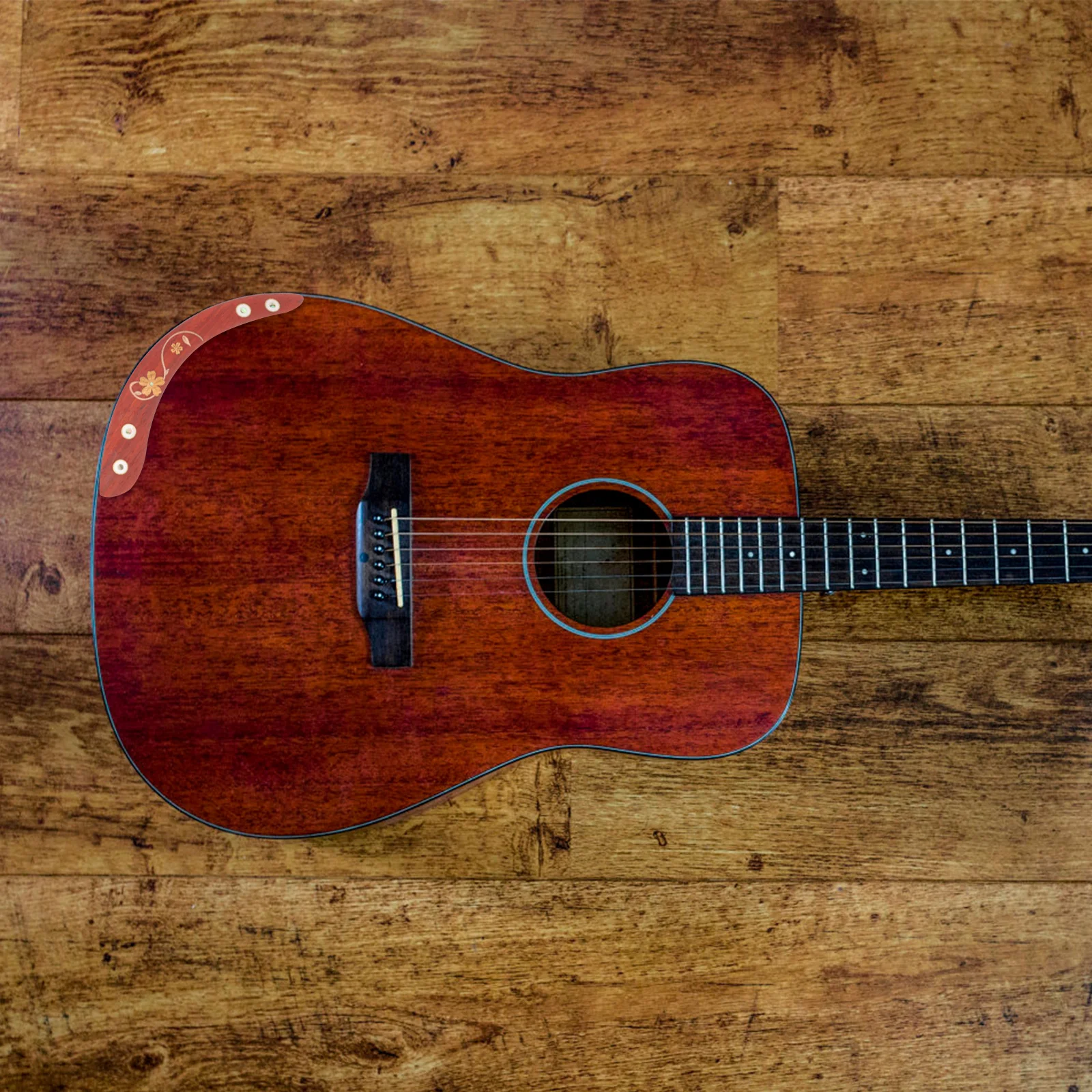 

Guitar Hand Rest Wood Accessory Smooth Edges Non-Slip Suitable for Acoustic Folk Guitar Parts Armrest with Adhesive Parts