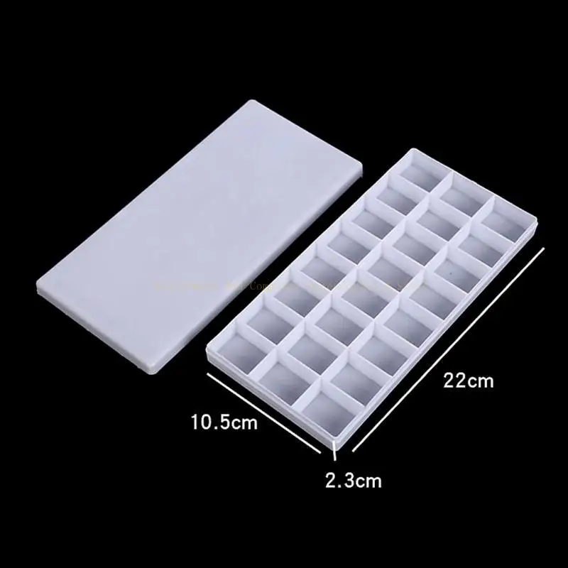 

Professional Paint Palette 24 Wells Paint Tray with Lid for Students Artists
