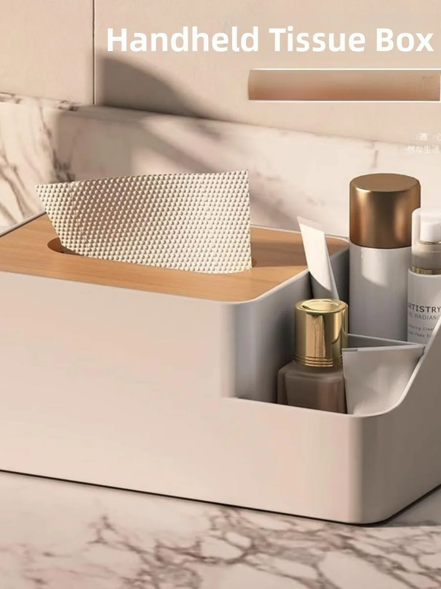 

Creative Simple Tea Table Tissue Box Home Living Room Storage Box Multi-Function Desktop Remote Control Holder Paper Box