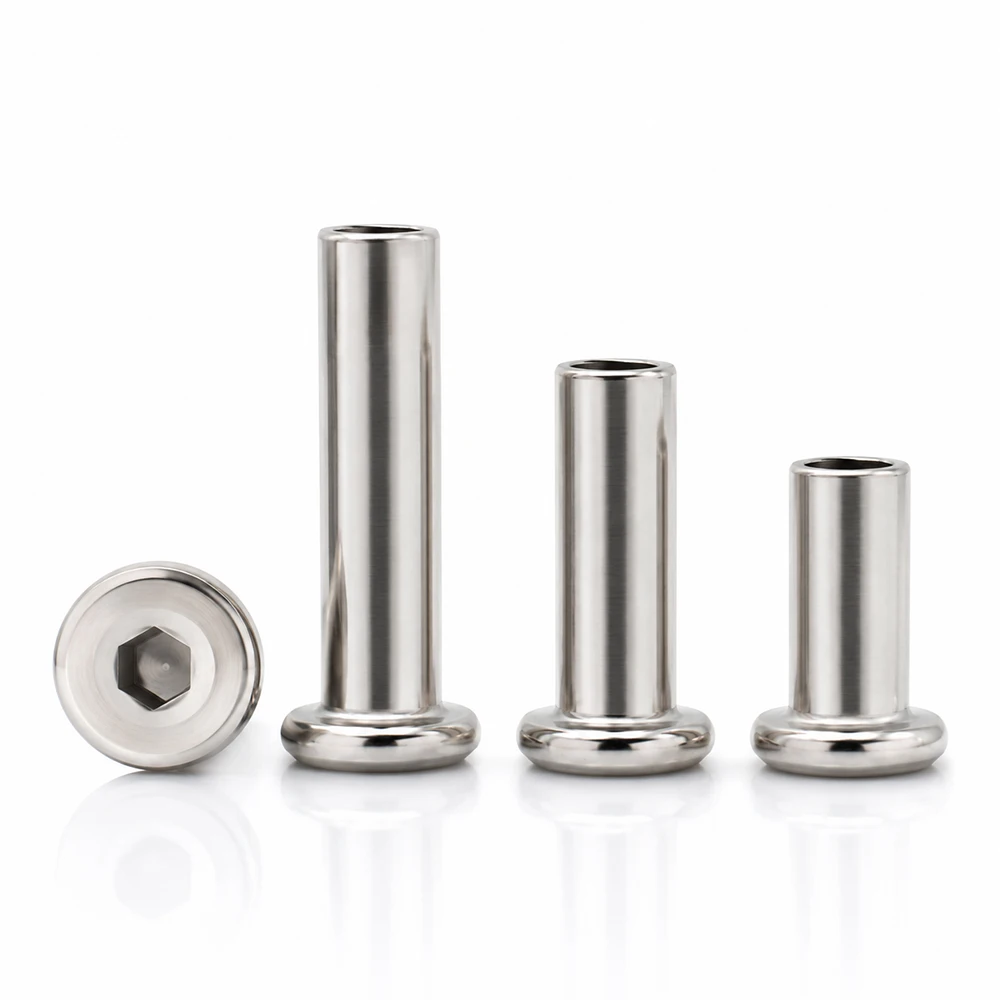 3-15PCS 304 Stainless Steel Chamfered Inner Hexagon Locking Coupling Nuts Hardware Fastener M2 M3 M4 M5 M6 M8 M10