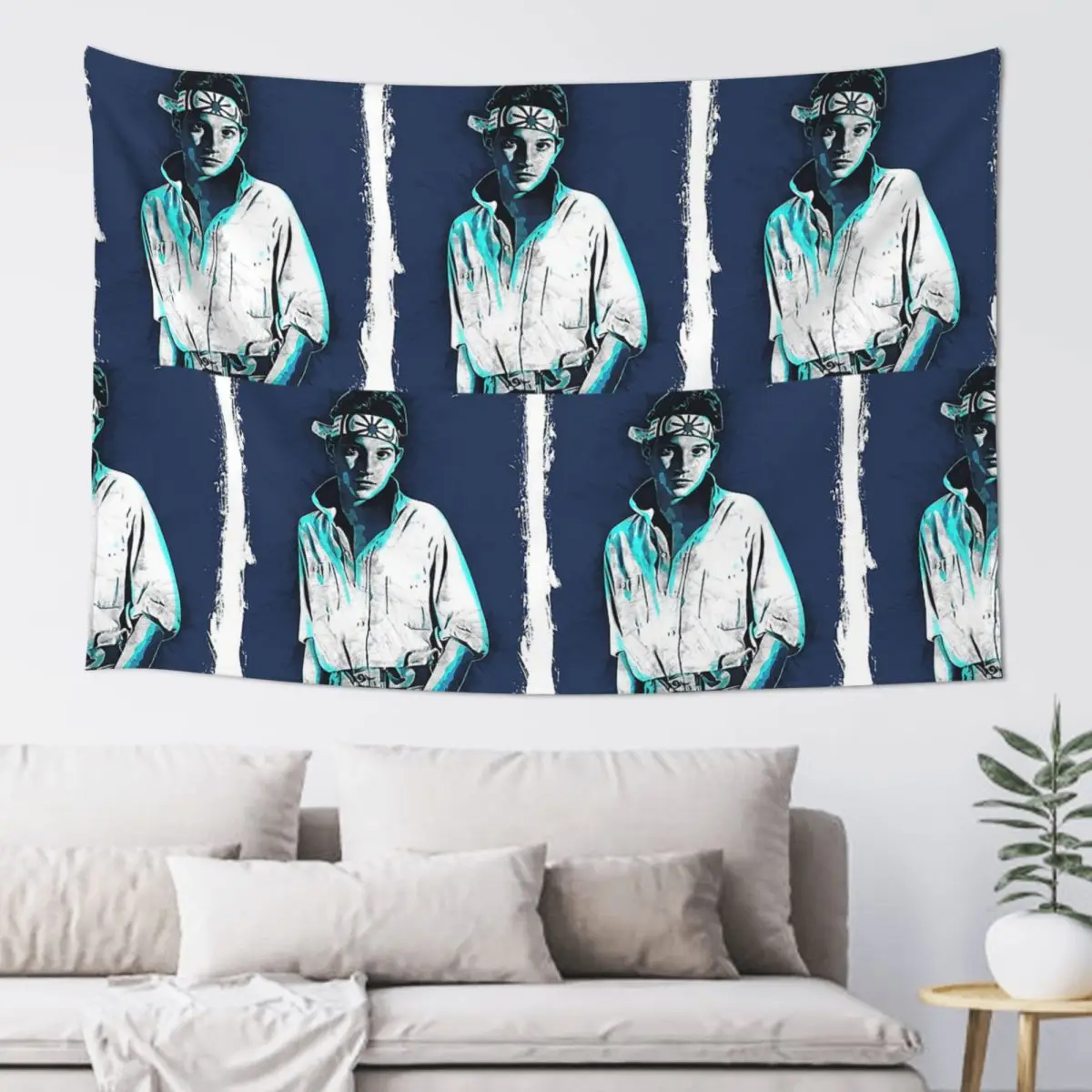 Ralph Macchio - Karate Kid Tapestry Art Wall Hanging Aesthetic Home Decor Tapestries for Living Room Bedroom Dorm Room
