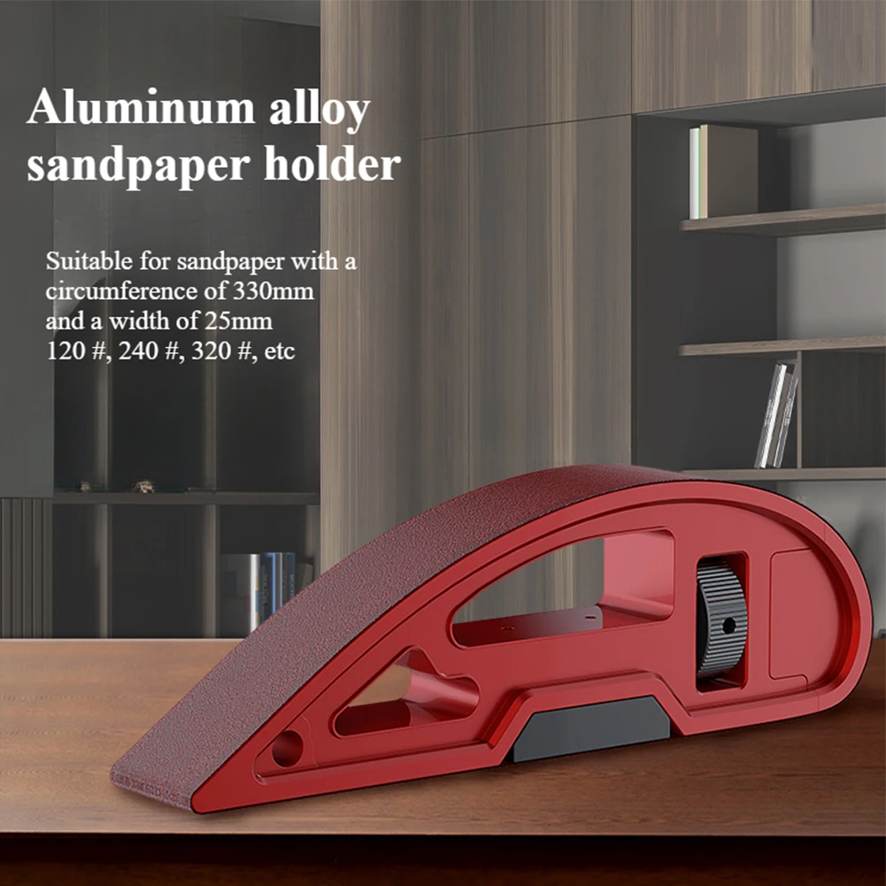 

Handmade Frosted Paper Holder Aluminum Alloy Sandpaper Holder Adjustable Tension Inner Arc Polishing Grinding Sand Framer Tools