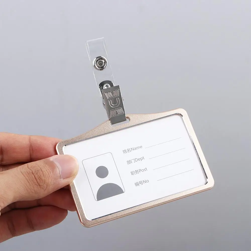 Buckle Key Card Holder Metal Stainless steel Lanyard Clips Card Clip Holders Badge Reel Clips ID Card Clips Badge Holder Clip